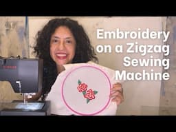 Free Motion Stitching- Embroidering Rosettes with a zigzag sewing machine