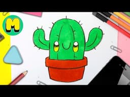 COMO DIBUJAR UN CACTUS KAWAII 🌵 dibujos kawaii faciles 🌵 como dibujar cosas kawaii