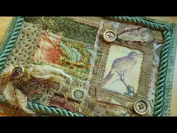 Crazy About Birds & Poetry Fabric Collage Part 2