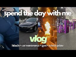 VLOG: spend the day with me + hibachi + car maintenance + gym + MEDICAL ASSISTANT PROGRAM UPDATE 🫧