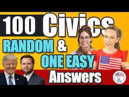 100 civics questions ONE EASY answers US naturalization test | 2008 Civics Test | Officer Valerie