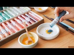 Making Paint 🎨 | diy tempera + painting process 🍳
