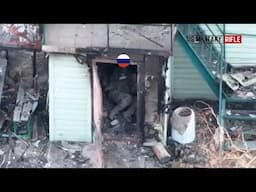 Ukrainian FPV Drone Sneaks Up and Blows Up Russian Troops Besieged in Hideout Near Battle