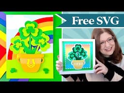 Shamrock Flower Pot ☘️ Free St Patrick's Day SVG