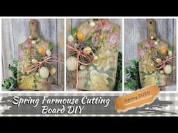 Spring Farmhouse Cutting Board DIY | Spring Kitchen Decor 2025