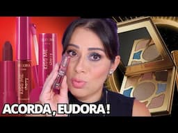 Testei a Paleta NOVIDADE EUDORA GLAM Royale e Kiss me Cherry