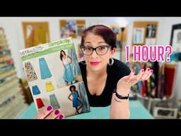 I tried sewing a knit skirt in 1 HOUR-- here's how it went