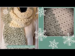 The Frosty Matcha Crochet Scarf | EASY & FAST