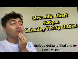 Live Broadcast:  Leah and Blair Slog & Albert Cona ✈️ 🇹🇭