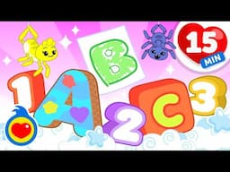 Canciones Educativas Para Niños: Aprendemos Letras, Colores y Números 🧠🎶 (15 Min) | Plim Plim