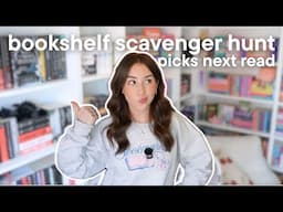 bookshelf scavenger hunt picks my next read🫢📖 spoiler free reading vlog