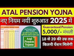 Atal Pension Yojana (APY) | APY Calculator New Rule in 2025 | Atal Pension Yojana Update APY Review