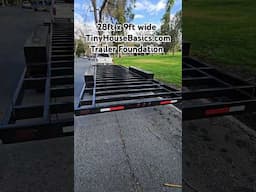 28ft x 9ft wide Tiny House Basics trailer foundation just delivered! #tinyhouse #tinyhome #trailer