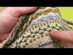 Achievement Badge Shawl - Trellis Slip Stitch Tutorial