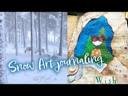 My Winter Art journaling day in May! ❄️🩵☃️