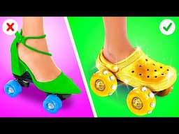 TRANSFORM YOUR LOOK WITH DIY FASHION || Makeup and Clothes Hacks for my Doll by 123 GO! GOLD
