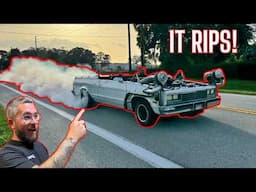 Testing our CHEAP Race car!  Instantly Broke It.