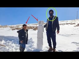 Ali's life alongside Shahrokh, a disabled child, in a snowy mountain in Iran