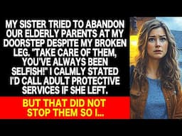 Sister left parents at my door despite injury. I threatened services. They didn't stop so I...