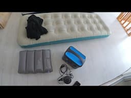 How to inflate an Air bed and Pillow (12V Air pump, Valves, Adapters, Loskii LK-PS10 Power Station)