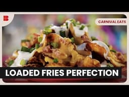 Outlaw Fries Loaded with Queso and Bacon | Carnival Eats | Reality TV