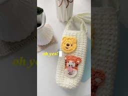 🍯🐻 winnie the pooh crochet bottle holder #crochet #winniethepooh #disney