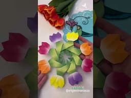 Magic Origami Tulips #origamimaniacs #paperfolding #paperflower #tulip #papercrafts #diyflower