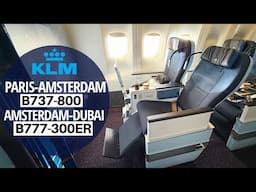 KLM 777 PREMIUM Economy & 737 ECONOMY Review 🇳🇱