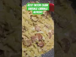 Keto TikTok Cajun Sausage Cabbage Alfredo #shorts #shortsvideo #short #shortsclip  #youtubeshorts