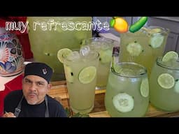 🔴 Agua de limón con Pepino Refrescante y Deliciosa!🍋🥒🍋‍🟩