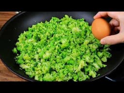 Broccoli with eggs. They're so simple and delicious that you can make these everyday!