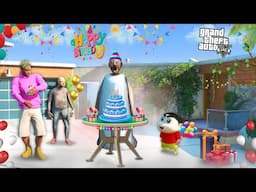 GTA 5:Shinchan & Franklin Celebrating Granny Birthday In Gta5...! ( Gta5 mods )