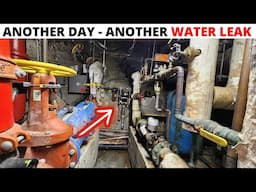 HVACR: Mechanical Room Leaking Water All Over The Floor (NIGHTMARE Pipe Water Leak Repair)