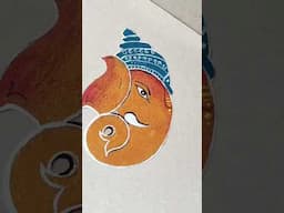 कोणत्याही पूजेला बनवा गणपती रेडी Patch रांगोळी | Ganpati ready rangoli simple #shorts