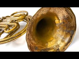 How A Corroded & Dented French Horn Gets Professionally Restored
