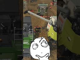 UNLOADING PIPE GOT STUCK IN MY HARVETER 🤨🤨 | Farming Simulator 25 #shorts #farmingsimulator
