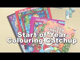 January Adult Colouring Catchup - December Completed Pages & Haul