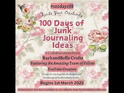 100 Days of Junk Journaling Ideas: journal cover and spine; #100daysjji