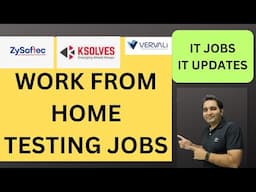 WFH Testing Jobs | Manual Testing| QA Jobs| Rd Automation Learning