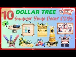 10 *Must See* Summer Dollar Tree Inspired Home Decor DIY Ideas • Lemons • Coastal • Americana • Bees