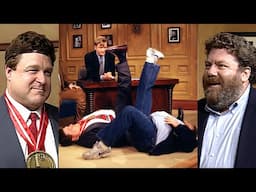 George Wendt Leg Wrestles John Goodman | Late Night with Conan O’Brien