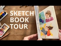 Mixed Media SKETCHBOOK TOUR: 1 year of art!
