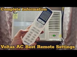 Voltas AC Remote All Features Covered | Best Voltas AC Remote Settings | Voltas Window AC 2025