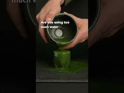 Are you using too much water in your matcha? 🍵