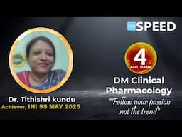 INI SS May 2025, DM Clinical Pharmacology, 4th Rank AML, Dr. Tithishri kundu., #iniss