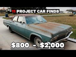 11 Classic Cars Priced at $2,000 and Below – 1960s & 1970s Projects on Sale!