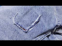 The perfect stitch to repair a hole in jeans yourself without leaving a trace, easily and simply