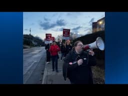 Butler Memorial Hospital nurses picketing for safer conditions in workplace