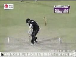 SHOAIB AKHTAR UNPLAYABLE FAST & FURIOUS SPELL IN KARACHI | NEW ZEALAND TOUR OF PAKISTAN 2002