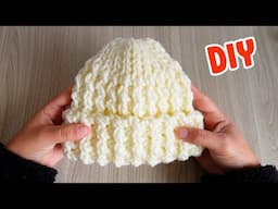 ✔😱Téjelo Enseguida! Fácil y rápido, No pasa de moda‼ - GORRITO para toda la familia - invierno❤